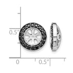 14k White Gold 1/3 carat Black Diamond Circle Earring Jackets