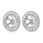 14k White Gold 1.19 carat Diamond Circle Earring Jackets