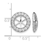 14k White Gold 1.19 carat Diamond Circle Earring Jackets