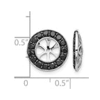 14k White Gold 1 carat Black Diamond Earring Jackets