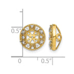 14k 1/10 carat Diamond Fancy Circle Earring Jackets