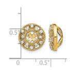 14k 1/4 carat Diamond Fancy Circle Earring Jackets