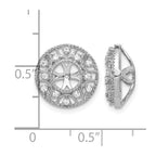 14k White Gold 1/4 carat Diamond Fancy Circle Earring Jackets