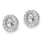 14k White Gold 1/4 carat Lab Grown Diamond VS/SI+ G+ with 4.25 mm Opening Complete Earring Jackets