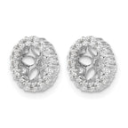 14k White Gold 1/2 carat Diamond Circle Earring Jackets