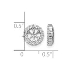 14k White Gold 1/2 carat Lab Grown Diamond VS/SI+ G+ with 5.25 mm Opening Complete Earring Jackets
