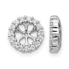 14k White Gold 1/2 carat Lab Grown Diamond VS/SI+ G+ with 5.25 mm Opening Complete Earring Jackets