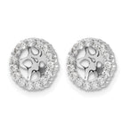 14k White Gold 1/2 carat Diamond Circle Earring Jackets