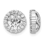 14k White Gold 1/2 carat Lab Grown Diamond VS/SI+ G+ with 6.5 mm Opening Complete Earring Jackets