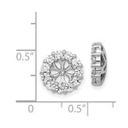 14k White Gold 1 carat Diamond Circle Earring Jackets