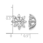 14k White Gold 1/2 carat AA Diamond Fancy Earring Jackets