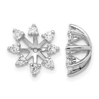 14k White Gold 1/2 carat AA Diamond Fancy Earring Jackets