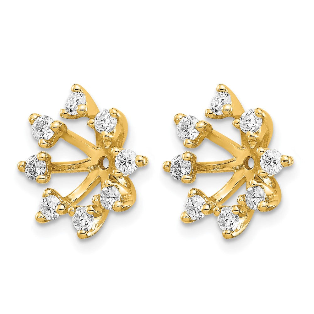 14k 1/2 carat AA Diamond Fancy Earring Jackets
