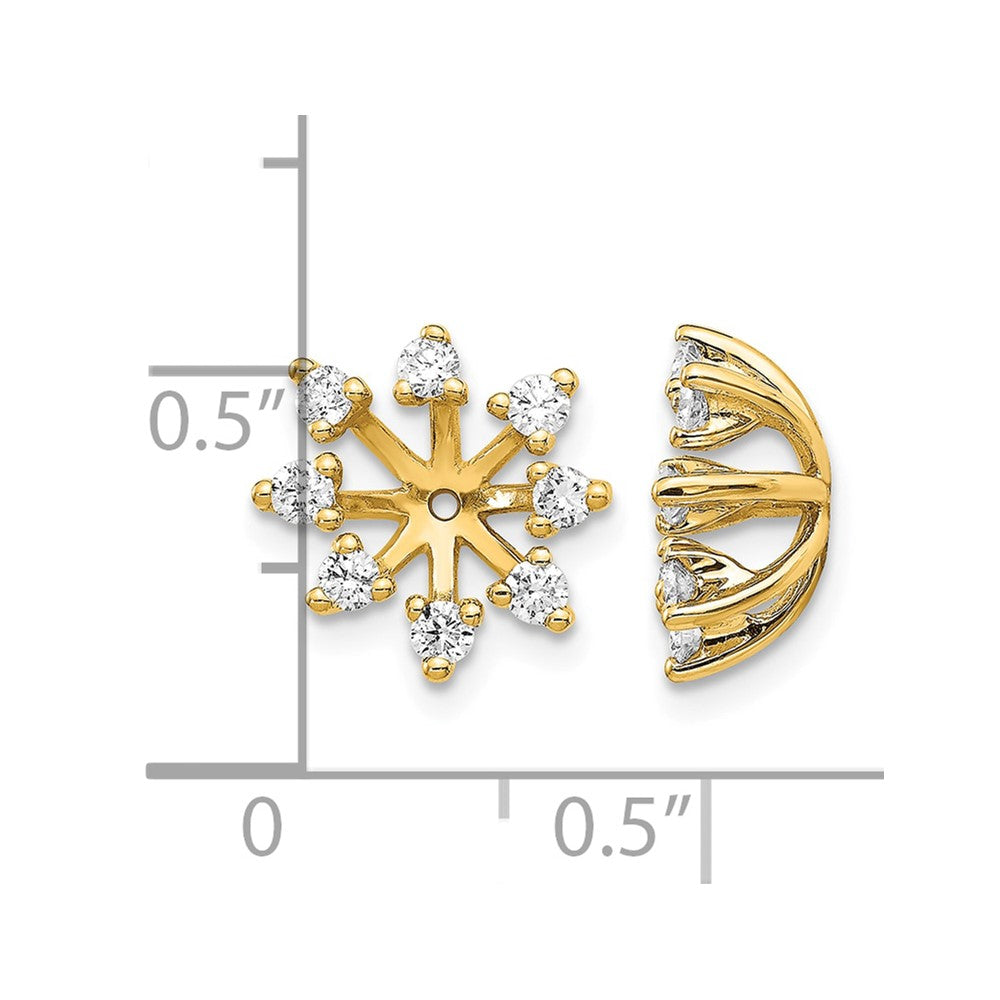 14k 1/2 carat AA Diamond Fancy Earring Jackets