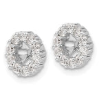 14k White Gold 5/8 carat Diamond Circle Earring Jackets