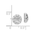 14k White Gold 5/8 carat Diamond Circle Earring Jackets