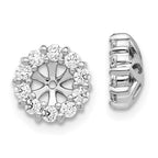 14k White Gold 5/8 carat Diamond Circle Earring Jackets
