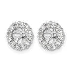 14k White Gold 3/4 carat Lab Grown Diamond VS/SI+ G+ for 5.25 mm Complete Earring Jackets