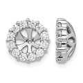 14k White Gold 3/4 carat Lab Grown Diamond VS/SI+ G+ for 5.25 mm Complete Earring Jackets