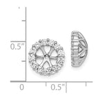 14k White Gold 1 carat Diamond Circle Earring Jackets