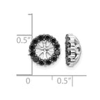 14k White Gold 3/4 carat Black Diamond Circle Earring Jackets