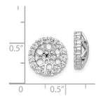 14k White Gold 1.05 carat Diamond Circle Earring Jackets