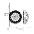 14k White Gold 1.05 carat Black Diamond Circle Earring Jackets