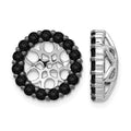 14k White Gold 1.05 carat Black Diamond Circle Earring Jackets