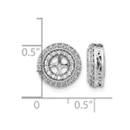 14k White Gold 1/2 carat Diamond Double Circle Earring Jackets