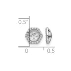 14k White Gold Hexagon 1/6 carat Diamond Earring Jackets