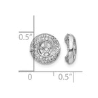 14k White Gold 3/8 carat Diamond Round Earring Jackets