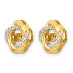 14k 1/8 carat Diamond Twisted Earring Jackets