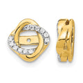 14k 1/8 carat Diamond Twisted Earring Jackets