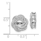 14k White Gold 1/3 carat Diamond Twist Earring Jackets