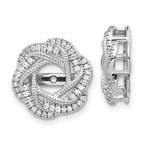 14k White Gold 1/3 carat Diamond Twist Earring Jackets