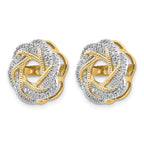14k 1/3 carat Diamond Twist Earring Jackets