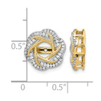 14k 1/3 carat Diamond Twist Earring Jackets
