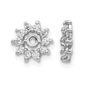14k White Gold 3/8 carat AA Diamond Fancy Earring Jackets