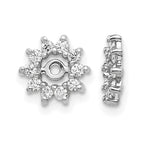 14k White Gold 3/8 carat AA Diamond Fancy Earring Jackets