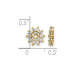 14k 3/8 carat AA Diamond Earring Jackets
