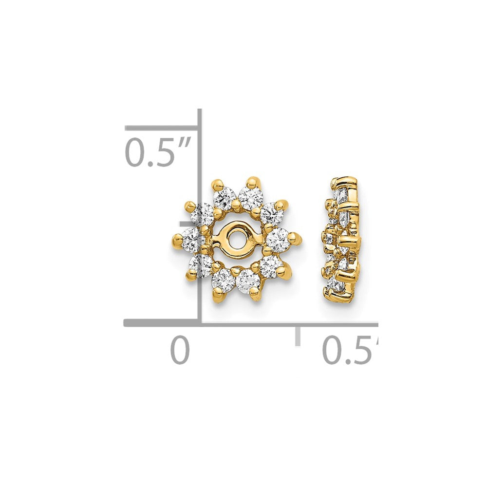 14k 3/8 carat AA Diamond Earring Jackets