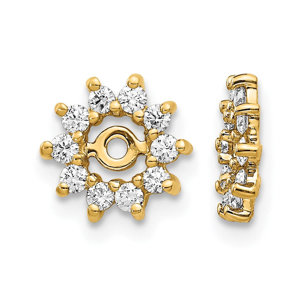 14k 3/8 carat AA Diamond Earring Jackets