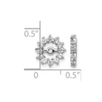14k White Gold 1/2 carat Lab Grown Diamond VS/SI+ G+ with 5 mm Opening Earring Jacket