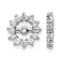 14k White Gold 1/2 carat AA Diamond Earring Jackets