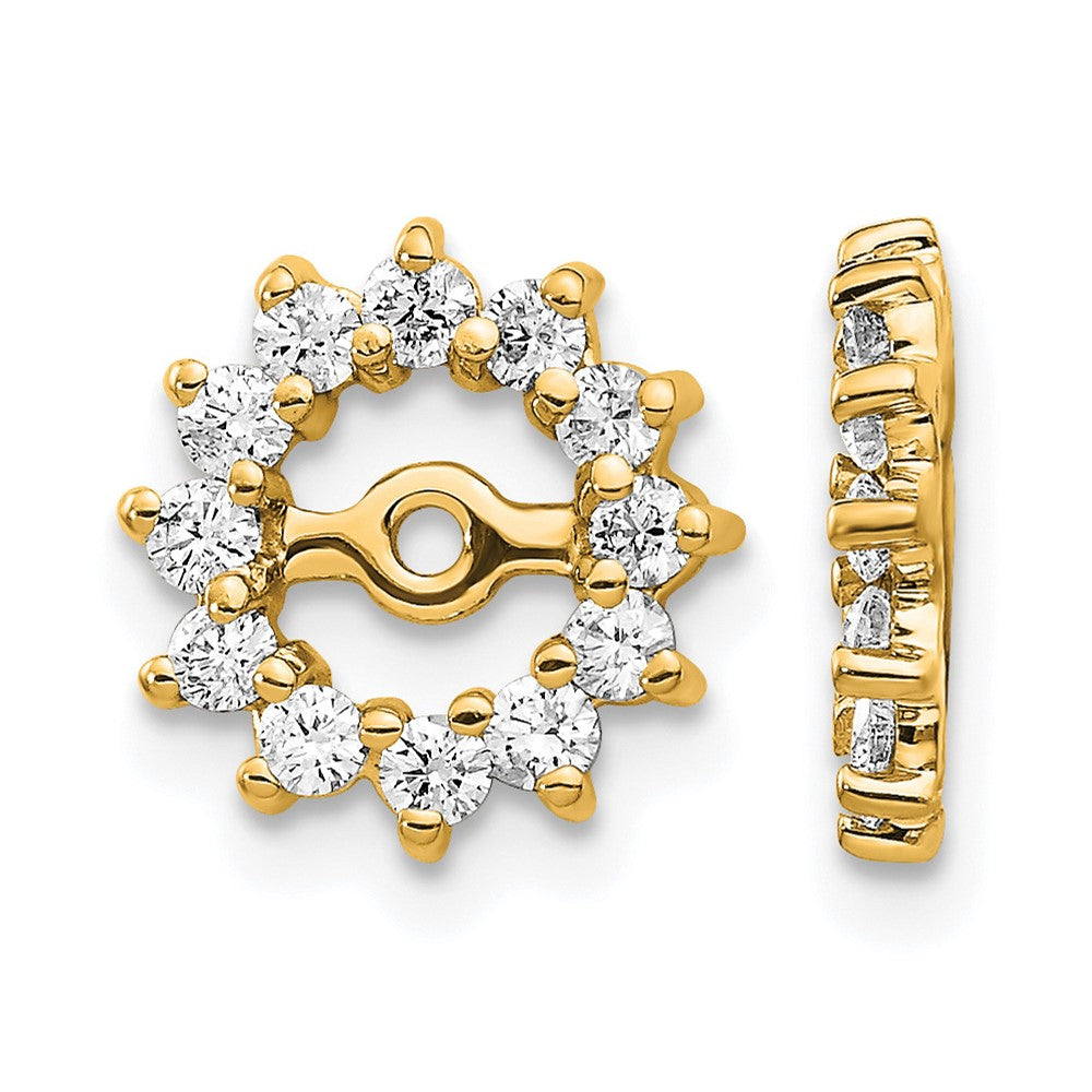 14k 1/2 carat AA Diamond Earring Jackets