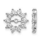 14k White Gold 3/4 carat AA Fancy Diamond Earring Jackets