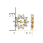 14k 3/4 carat AA Fancy Diamond Earring Jackets
