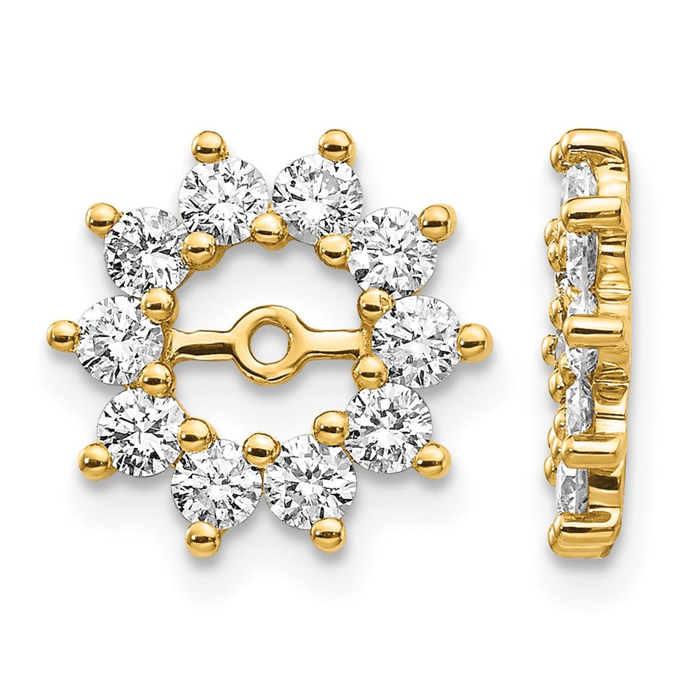 14k 3/4 carat AA Fancy Diamond Earring Jackets