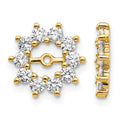 14k 3/4 carat AA Fancy Diamond Earring Jackets