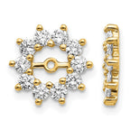 14k 3/4 carat AA Fancy Diamond Earring Jackets